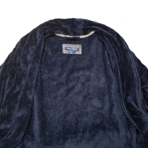 Tommy Bahama Men's Navy Blue Robe Size S/M Spa Lounge Relaxation Weekend Comfort - Picture 6 of 13